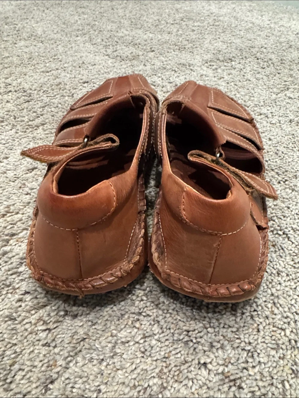 PIKOLINOS Men's Tan Leather Strappy Fisherman Sandals